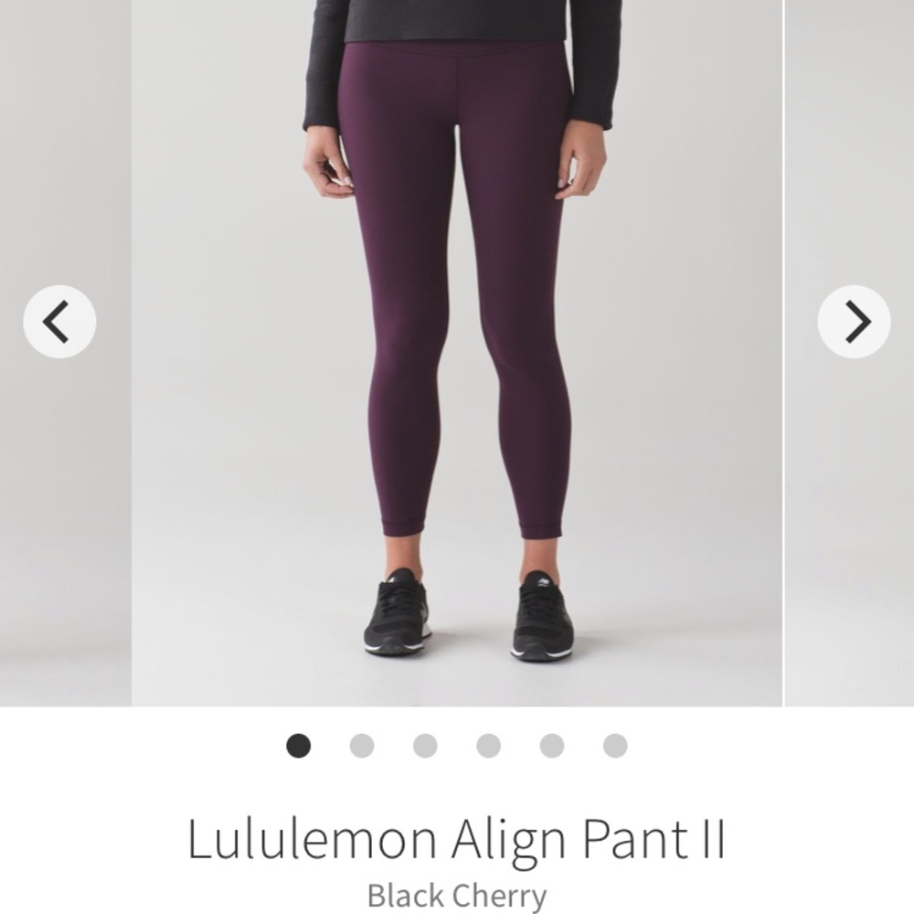Lululemon Align Black Cherry 25” size 2